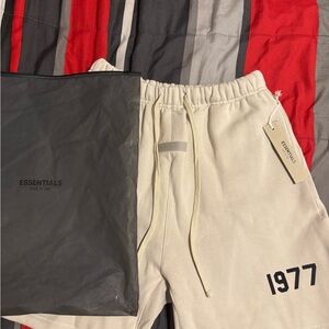 Fear of God Essentials Cream Athletic Shorts